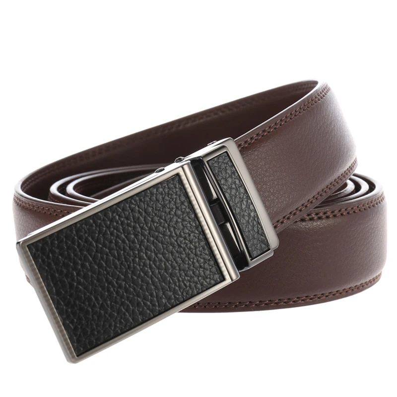 MEDYLA New Automatic buckle men belts fashion business belt Famous brand luxury belts for men leather 3.0cm