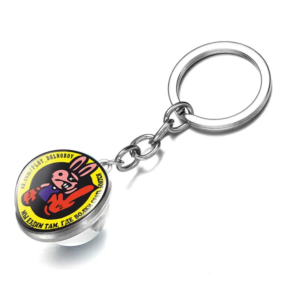 Творческий 3D отпечаток кулон брелки для ключей волк собаки кролика в искусстве