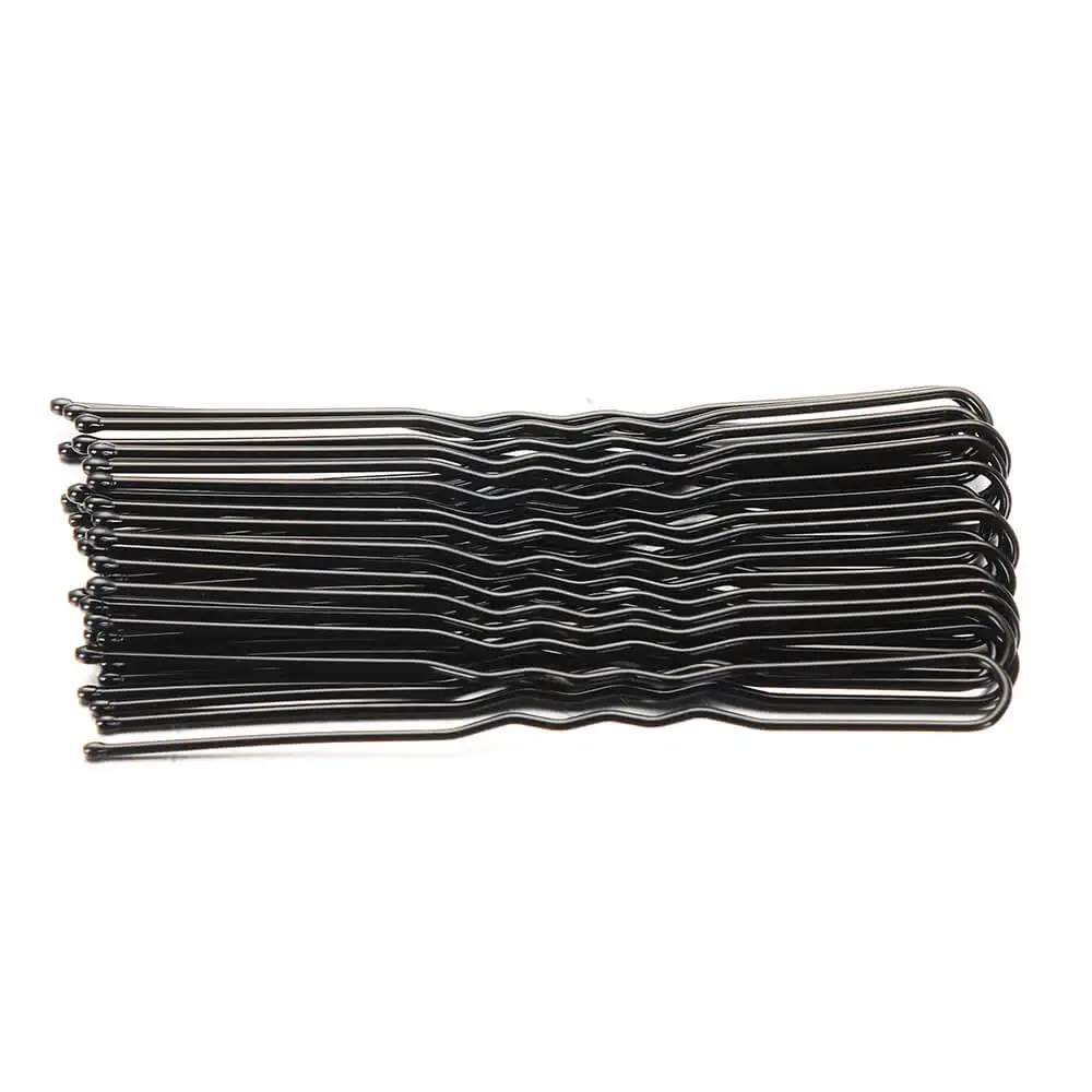 7cm black 20 шт./лот 5/7 см 4 Цвета U образный заколка для волос, заколки невидимки для волос металлическая заколка для укладки женских волос инструменты аксессуары Плетеный аксессуар для волос - Цвет: 7cm black