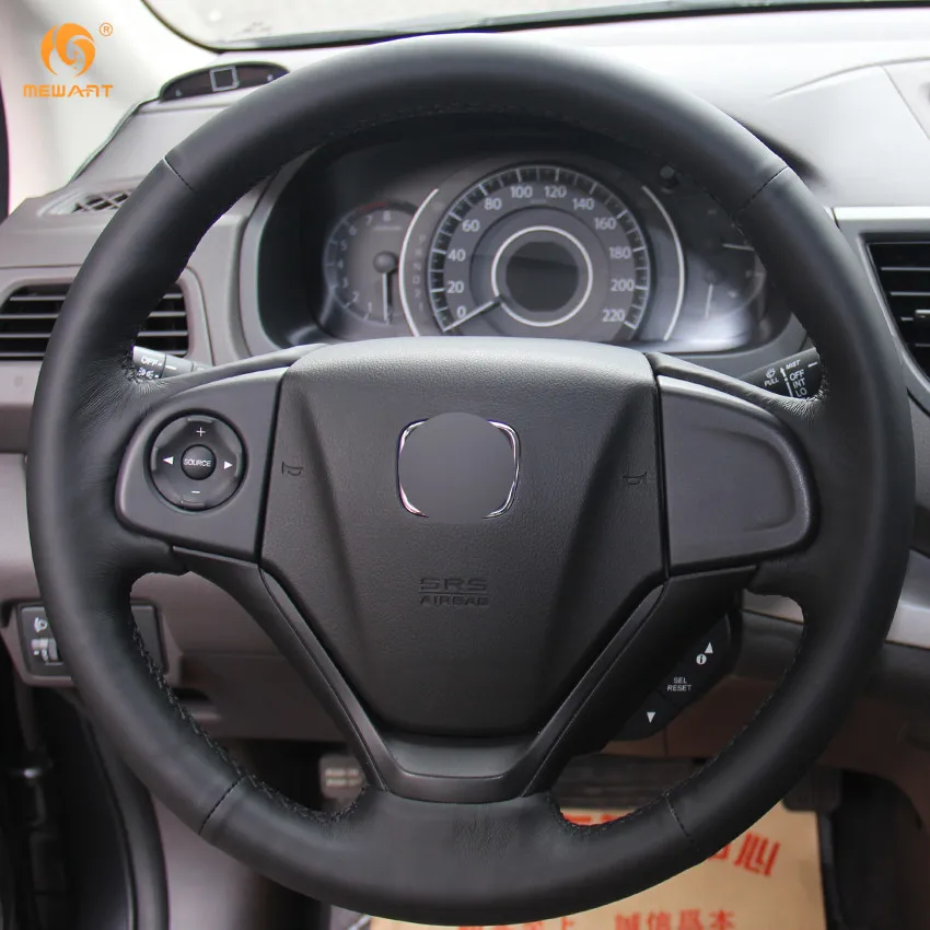 Чехол на руль MEWANT для Honda CRV черный чехол из натуральной кожи аксессуары салона