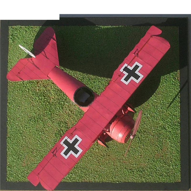 Немецкий Fokker Dr.I одно сиденье три крыла боец 3D бумажная модель 1:33 Масштаб литья