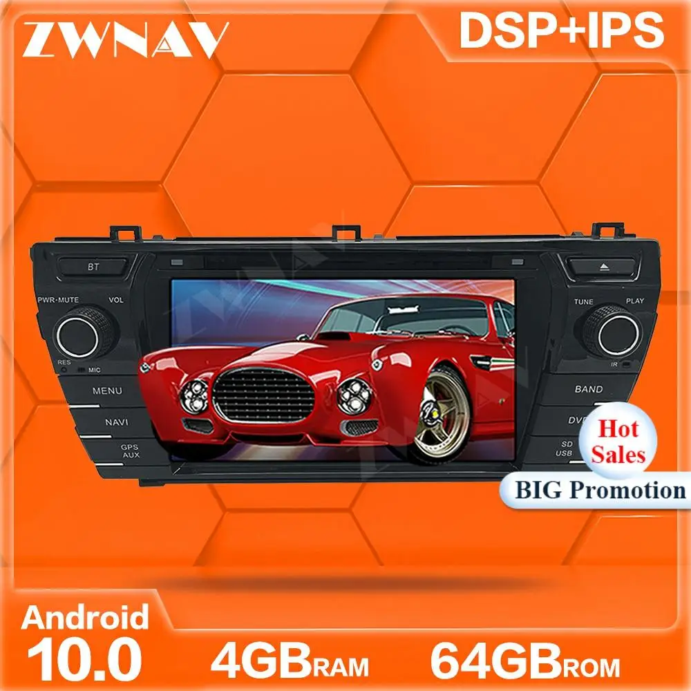 

Android 9. 0 4 + 64G Автомобильный dvd-плеер с экраном GPS Navi для Toyota corolla 10,0-2013 GPS автомобильное радио стерео Мультимедийный Плеер