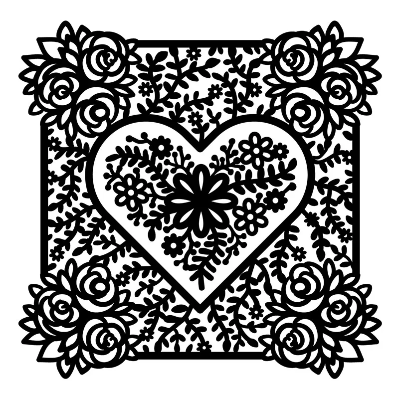 Eastshape рамка с цветами металлические режущие штампы квадратный фон трафарет для