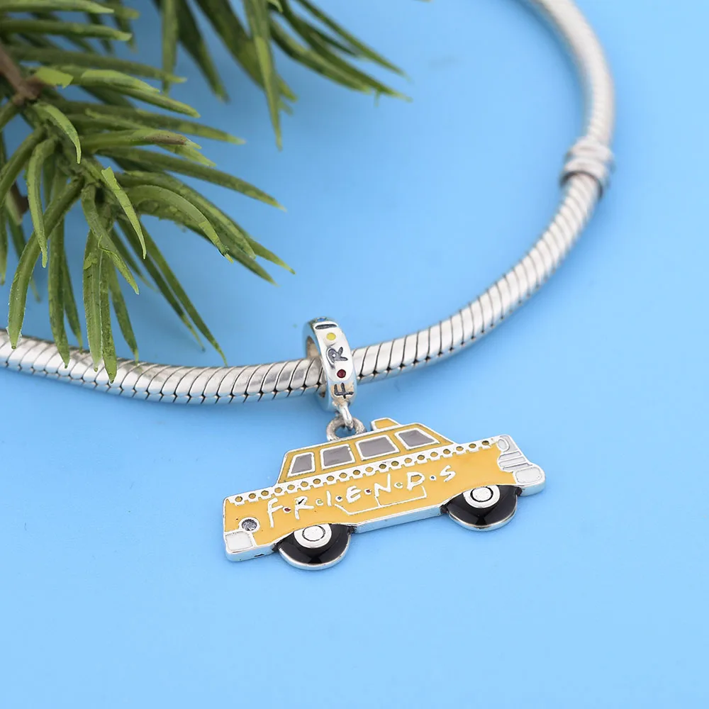 Подходящий оригинальный браслет-талисман желтая эмалированная Подвеска для ТВ