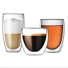 80250350450 мл термостойкая двухслойная стеклянная чашка для пива, кофейная чашка эспрессо, кружки, прозрачные чашки для чая, чашка для пива, посуда для напитков