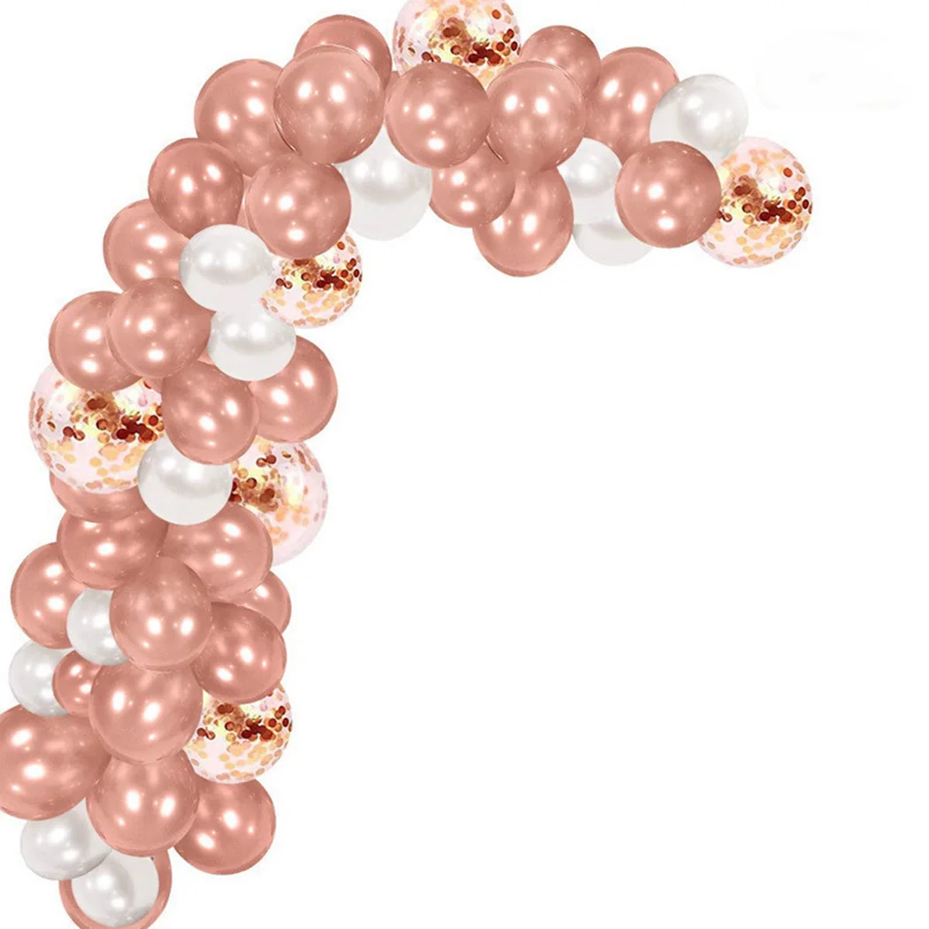 

132pcs Rose Gold Balloons Arch Garland Kit Wedding Birthday Party Decor Anniversary Balloons + Balloon Chain