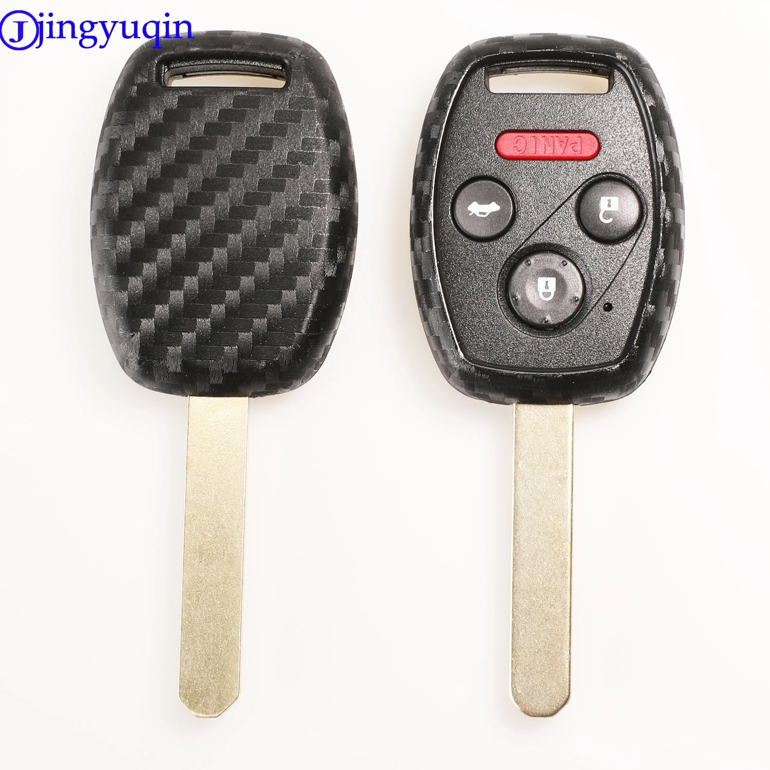 Jingyuqin 2/3 кнопочный карбоновый чехол для Honda CIVIC JAZZ Pilot Accord силиконовый ключей от