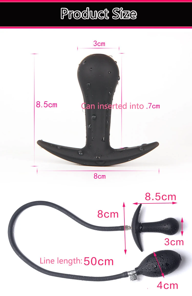 Inflatable Anal Plug Built-In Rolling Steel Ball Vaginal Dilator Pump Prostate Massager Stimulator Sex Toys For Couple | Красота и