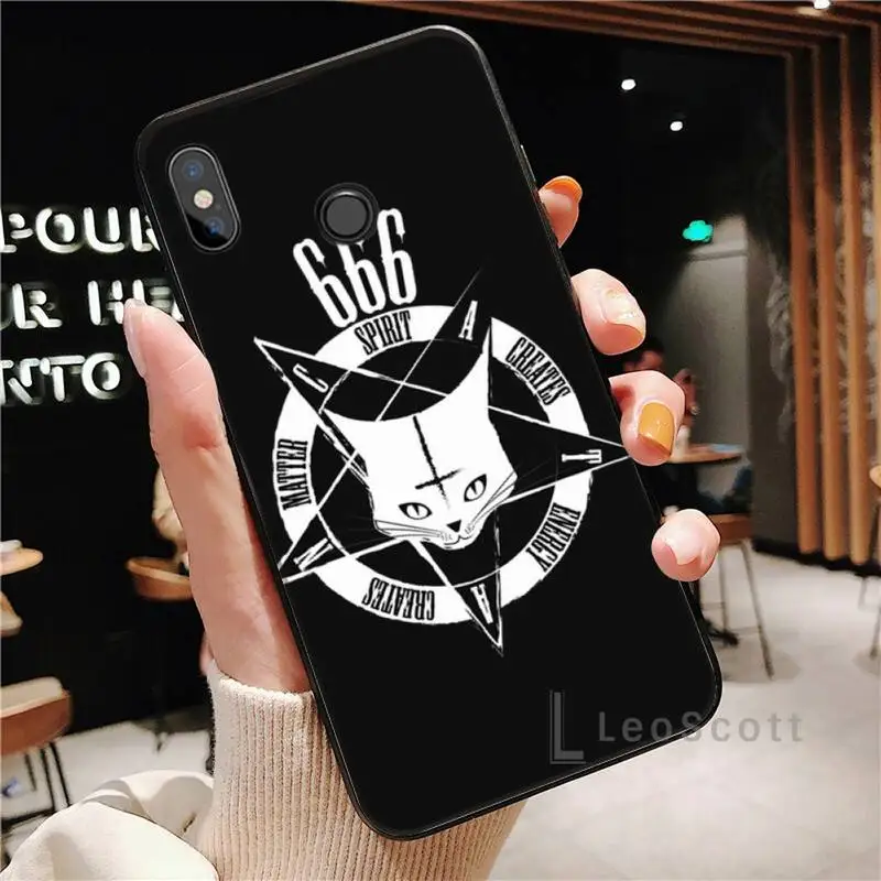 

Pentagram 666 Demonic Satanic Phone Case For Xiaomi Redmi note 4 4X 8T 9 9s 10 K20 K30 cc9 9t pro lite max