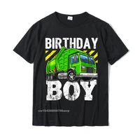 birthday boy garbage truck birthday party boys gift for t shirt cosie tops tees cotton men top t shirts cosie funny