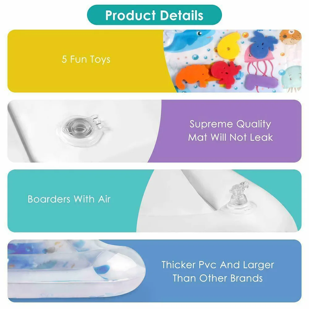 

Baby Kids Water Play Mat Toys Inflatable Thicken PVC Infant Play Mat Toddler Activity Play Toys Gifts Children Water Cushion Mat