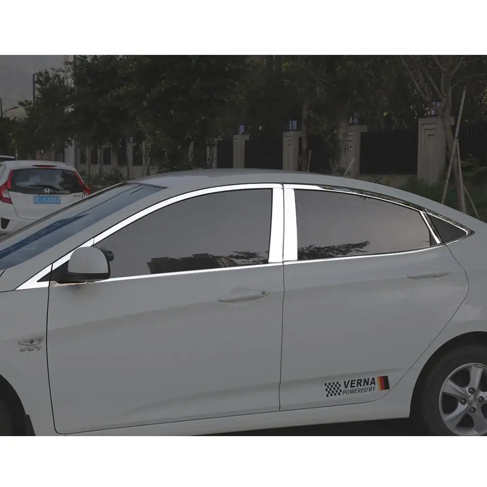 22 шт./компл. накладка на окна отделка кузова хром для Hyundai Solaris аксессуары