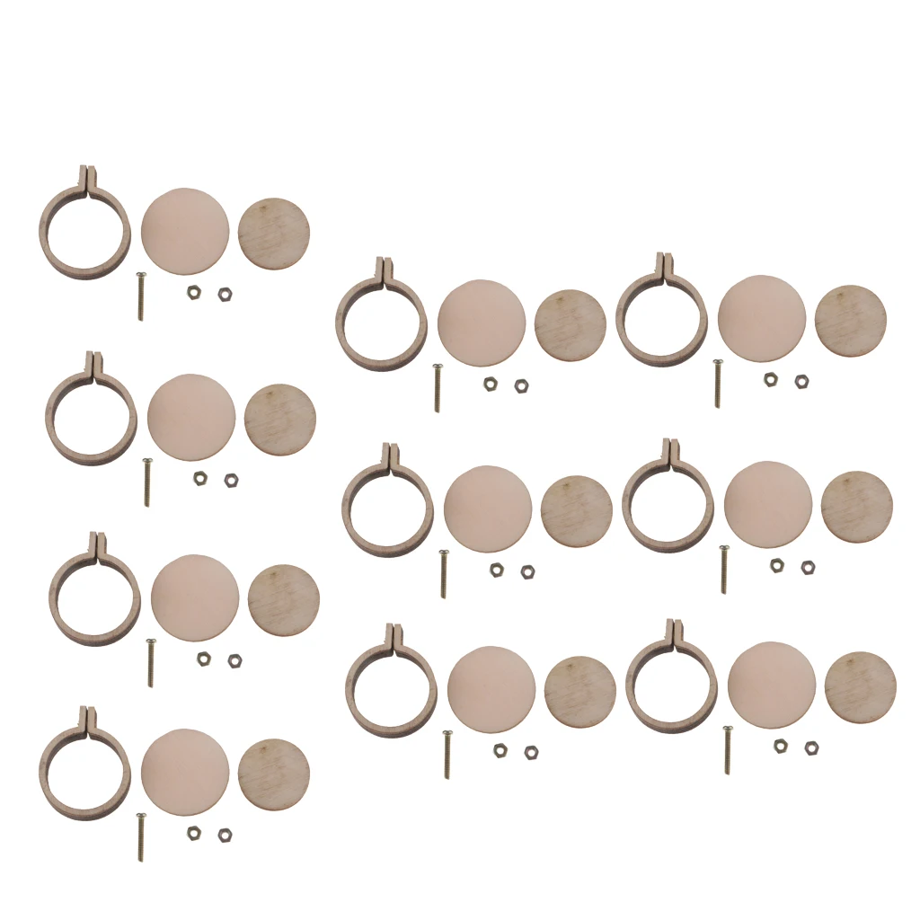 10 шт. мини обруч с вышивкой деревянная рамка для вышивки крестом аксессуары