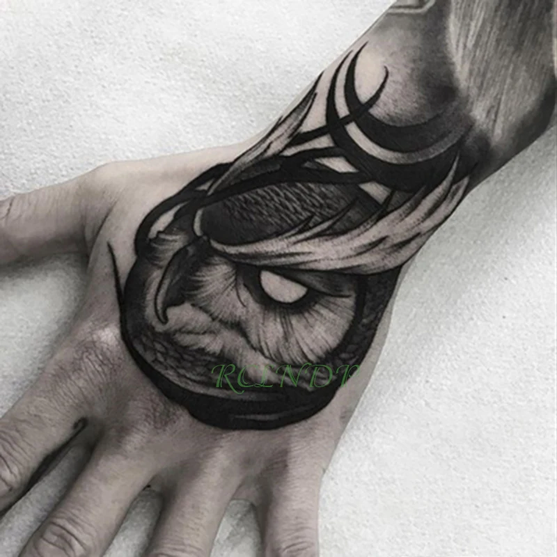 

Waterproof Temporary Tattoo Sticker owl bird animal Fake Tatto Flash Tatoo Hand Arm middle size art Tattoos for boy Women Men