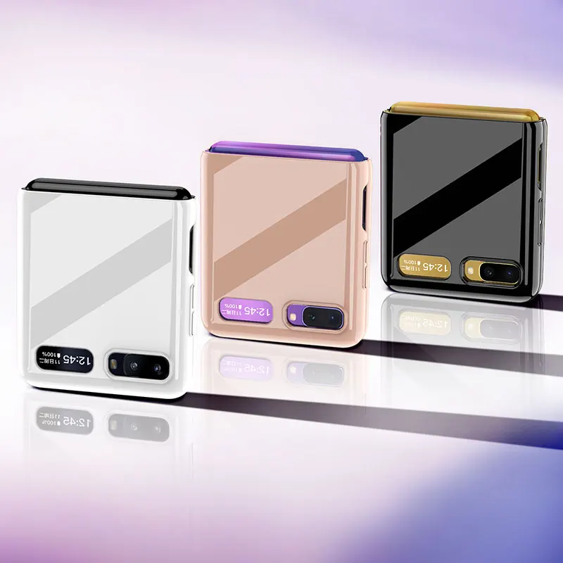 

UV Painted Hard PC Case For Samsung Galaxy Z Flip 5G Full Protection Glossy Plastic Ultra Slim Phone Cover For Z Flip 5G