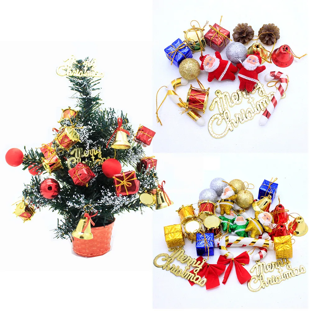 

15/28pcs Christmas Ornaments Christmas Tree DIY Decor Hanging Pendant Mini Candy Cane Bell Gift Holiday Party Wedding Ornament