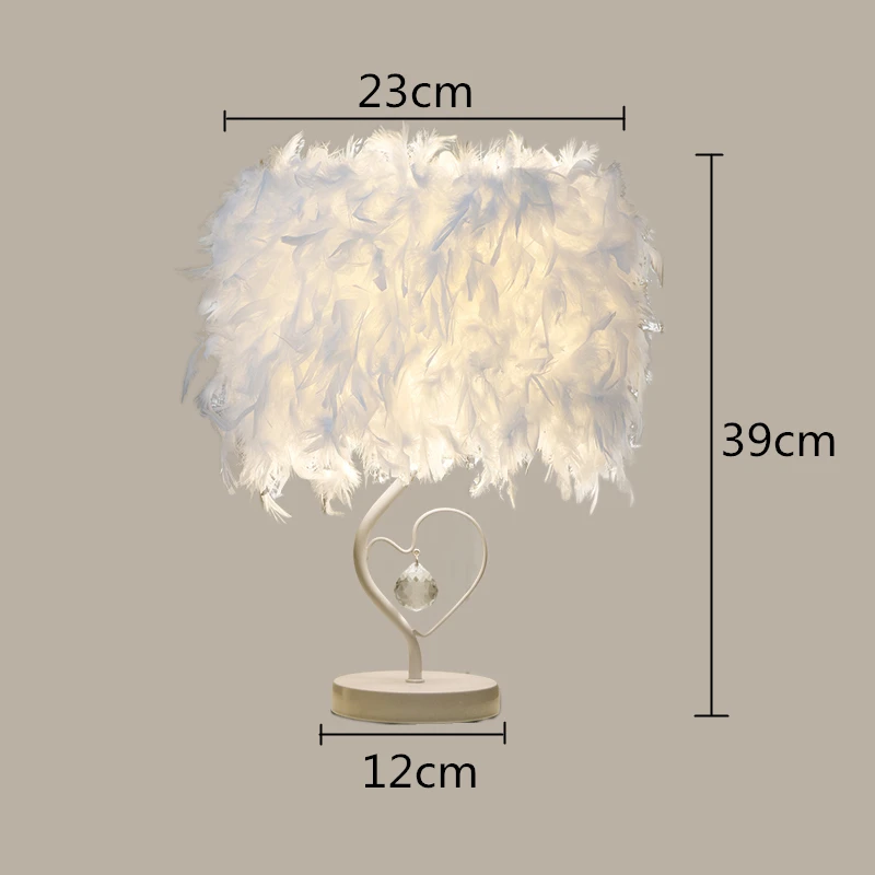Современный светодиодный Настольный светильник перьевая Настольная лампа с