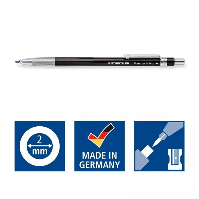 

Germany STAEDTLER 780C Mechanical Pencil 2.0mm Metal Mechanical Pencil Professional Drawing Design Engineering Pen 1PCS