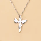 Ожерелье с подвеской Феникс из нержавеющей стали в стиле хип-хоп, модное серебряное ожерелье с светской птицей для женщин и мужчин
