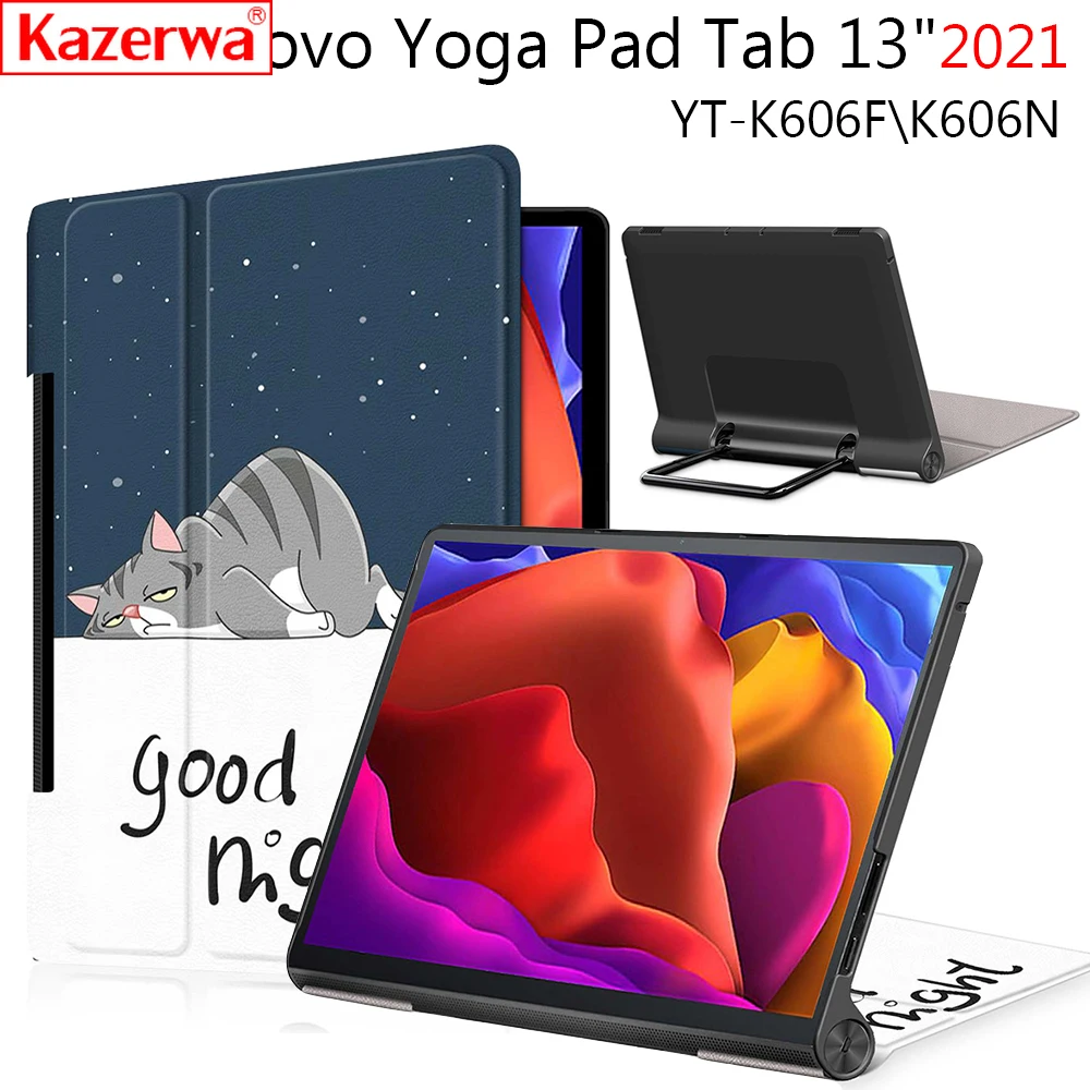 

for lenovo yoga pad pro 13 case,Ultra thin stand smart tablet cover for lenovo yoga tab 13 YT-K606F case