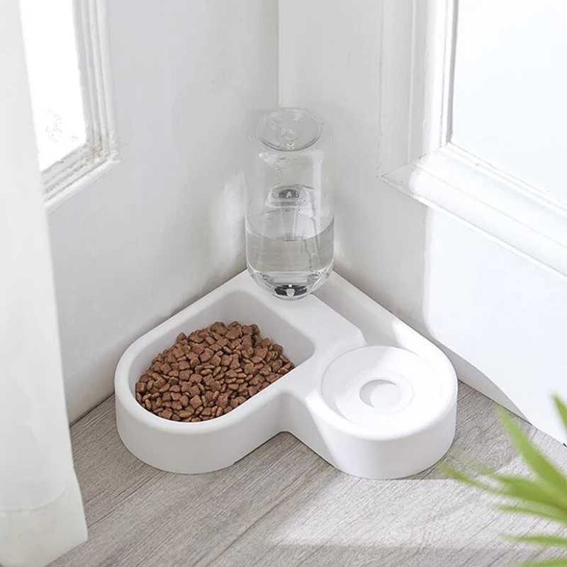 Pet Feeder Small And Medium-Sized Dog Food Bowl Cat Automatic Drinking Water Double Supplies | Дом и сад