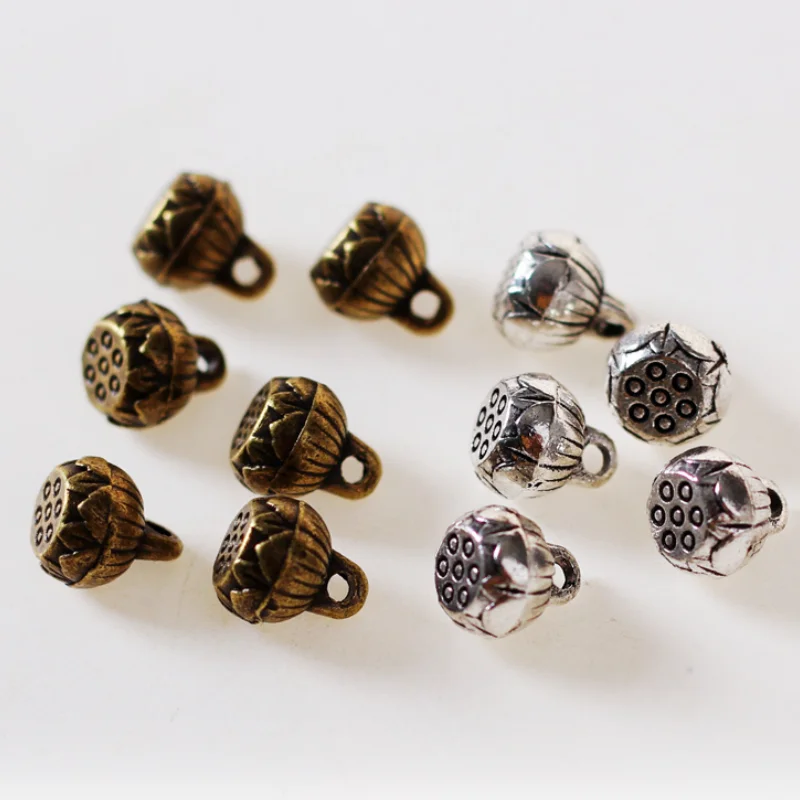 10 шт. подвески в виде лотоса для изготовления ювелирных изделий серег браслетов