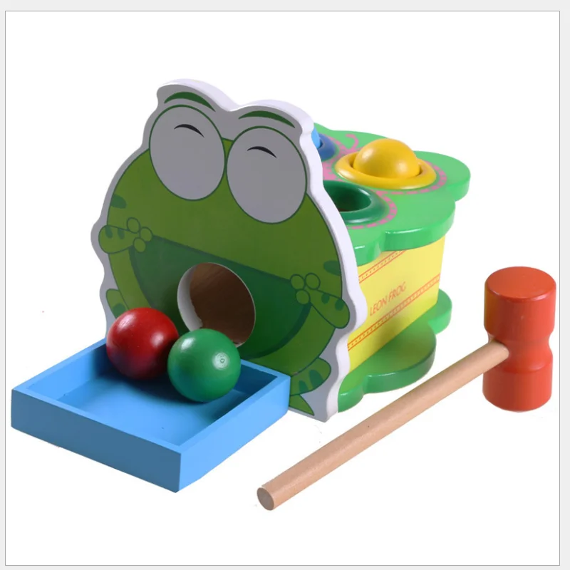Мунг Бин лягушка красочные деревянные игрушки для малышей Дети бэттинг стол
