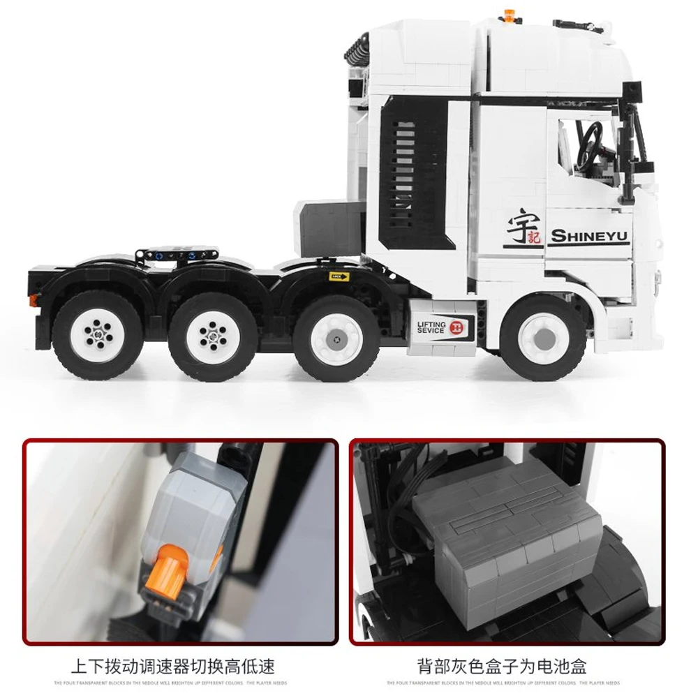 Конструктор Автоприцеп ACTROS 4163 2949 деталей Moc|Блочные конструкторы| |
