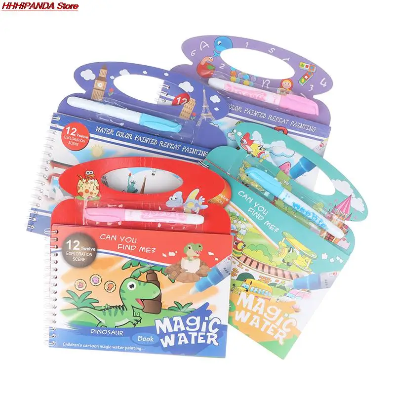 

Water Drawing Books Magic Doodle Coloring Book Learning Painting Pen For Kids