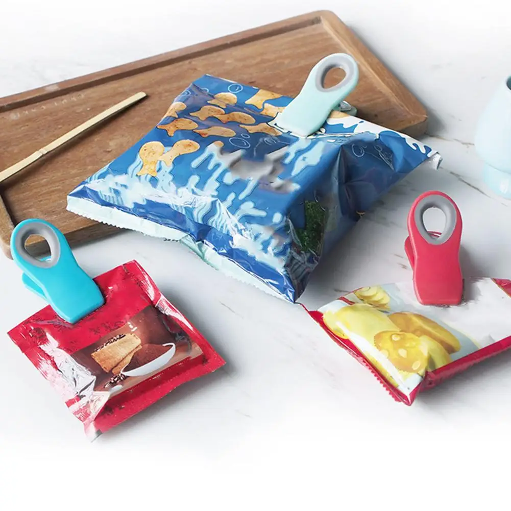 4PCS Magnetic Sealing Clip Kitchen Innovative Refrigerator Stickers Food Preservation Moisture-proof Plastic Clips | Дом и сад