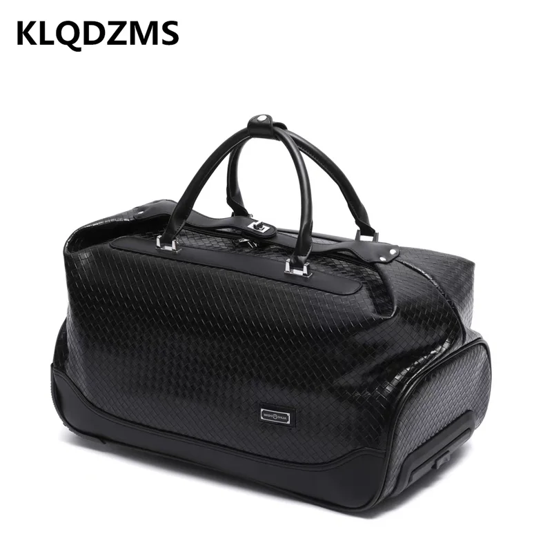 KLQDZMS Men's Fashion Hand Luggage Portable Handbag Retro Wheeled Trolleys Luggage Suitcase On Wheels Multifunctional Suitcase