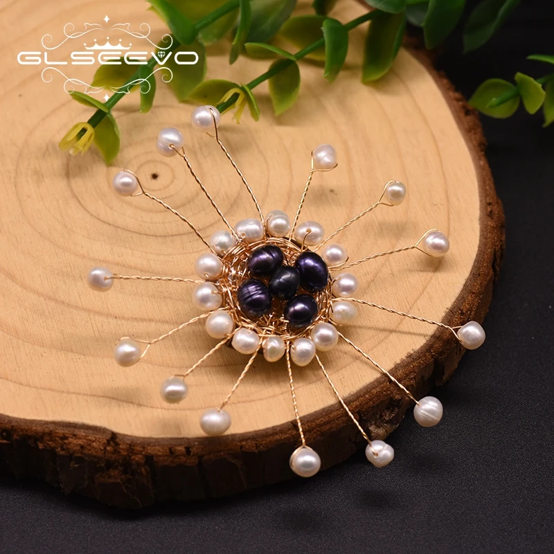 GLSEEVO ручная работа большой розовый коралловый цветок натуральный белый жемчуг