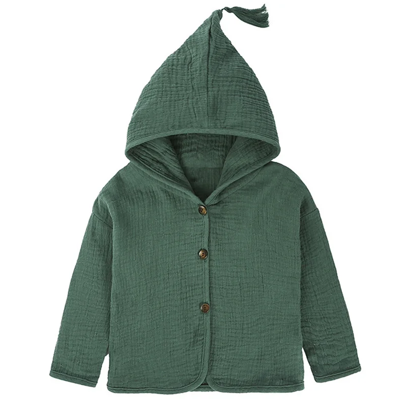 Детская куртка для мальчиков и девочек пальто с капюшоном малышей Весенняя