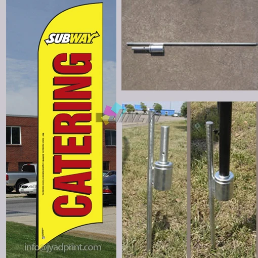 Логотип реклама перо флаги пляж флаг баннер Swooper комплект полюс + Спайк база|flag