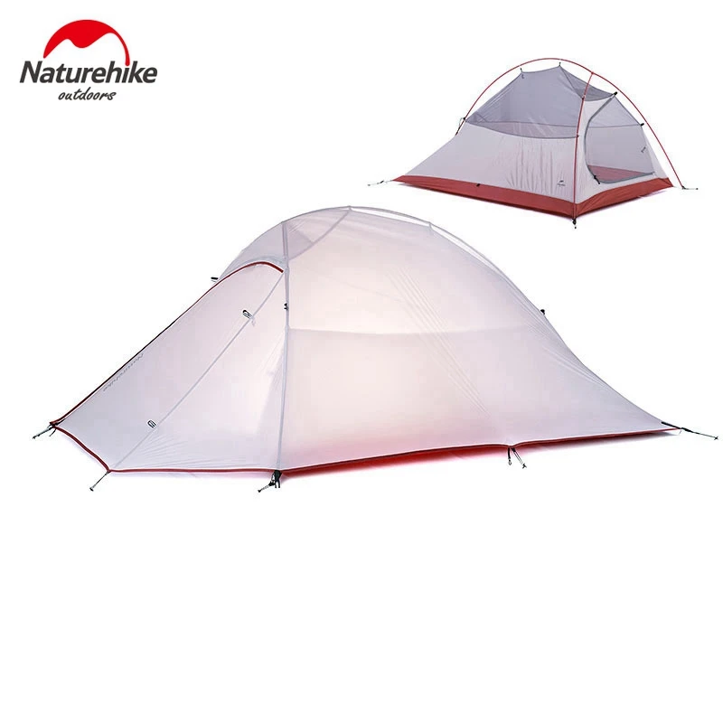 Naturehike Cloud Up Series 1 2 3 человек Сверхлегкий Палатка оборудование для лагеря 20D нейлон обновление 2 человек зимний кемпинговый тент с ковриком