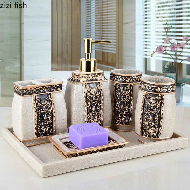 Европейский стиль принадлежности для ванной комнаты набор зубных щеток из смолы