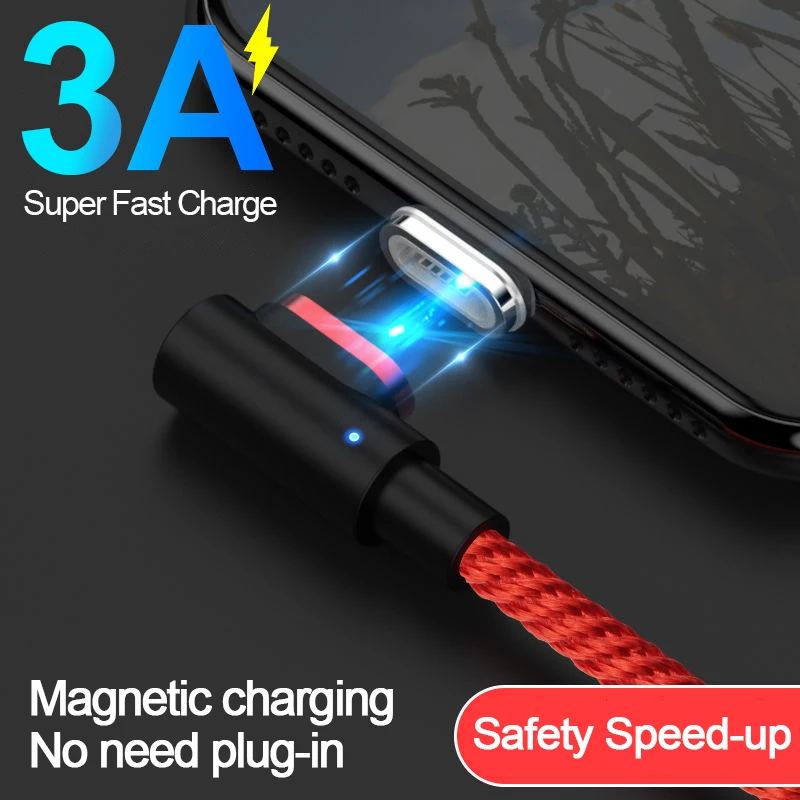 Магнитный кабель VOXLINK Micro usb Type C адаптер для быстрой зарядки телефона магнитное