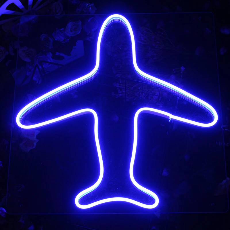 

Plane Model LED Neon Light Sign Custom Aircraft Made Shop Window Ins Wall Hanging Decor Bar Bedroom Party Decoration Home Decor