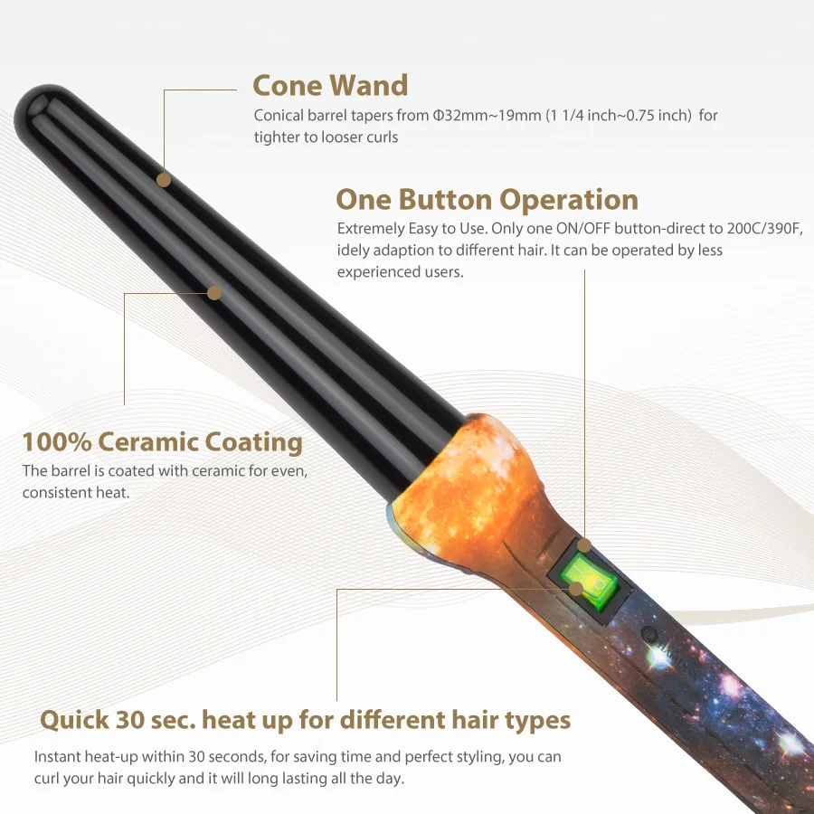HairDiva Galaxy Kit фен Ионная Щетка для выпрямления волос и бигуди палочкой с
