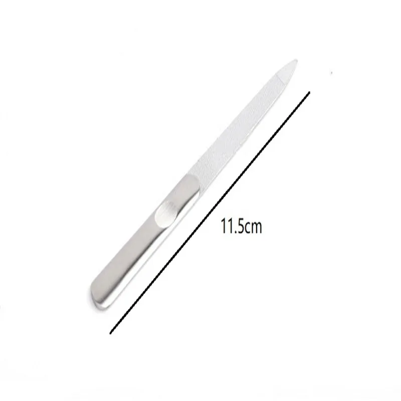 Пилка для ногтей из нержавеющей стали двусторонняя металлическая скраб педикюра