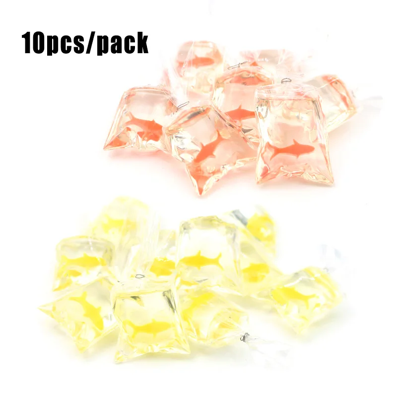 10 шт./упак. микс красного и желтого цветов серьги рыбки Подвески Симпатичные