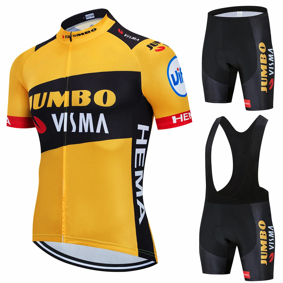 2020 профессиональная команда Jumbo visma Велоспорт Джерси комплект Мужская