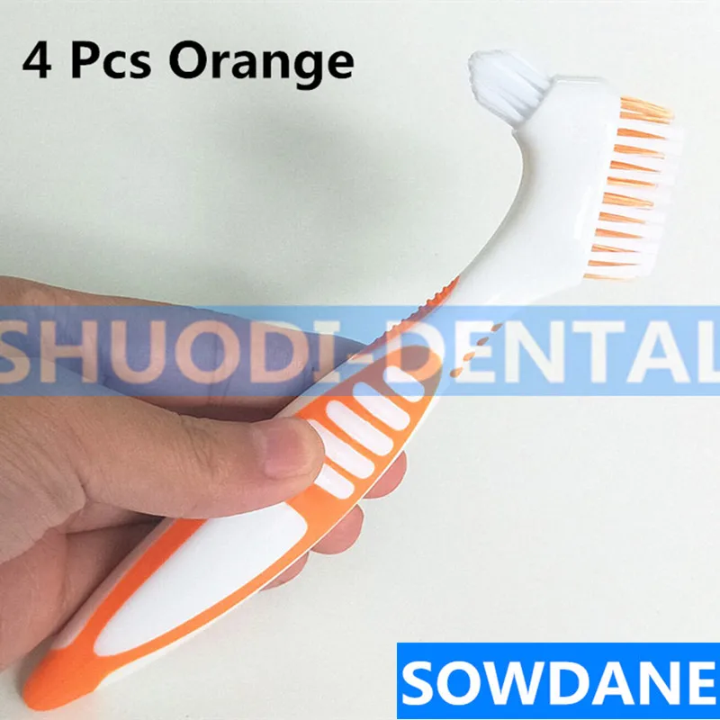 Щетка для чистки зубов мягкая многослойная щетина двойные насадки искусственная