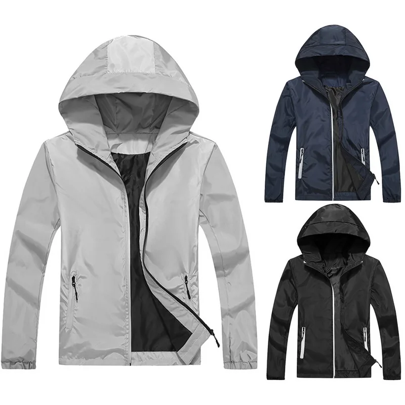 2019 куртка бомбер с капюшоном Мужская тонкая ветровка мужская размера плюс M 5XL