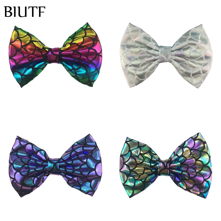 Оптовая продажа 300 шт./лот 5 дюймов большой мягкий металлический бант для волос