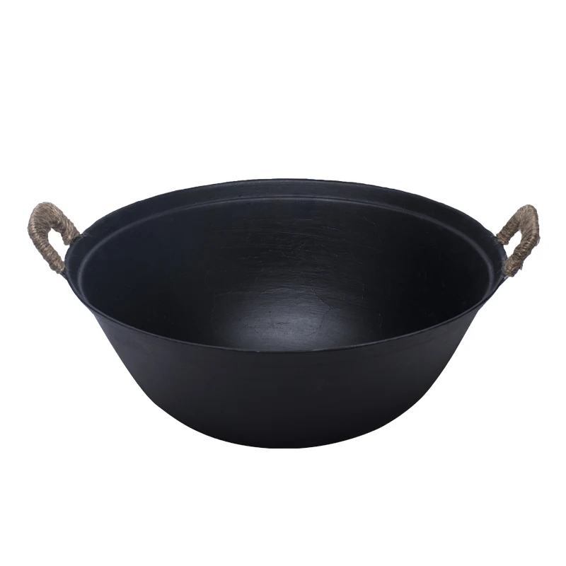 

ZhenSanHuan Handmade Cast Iron wok No Coating No painting Healthy Long Lasting
