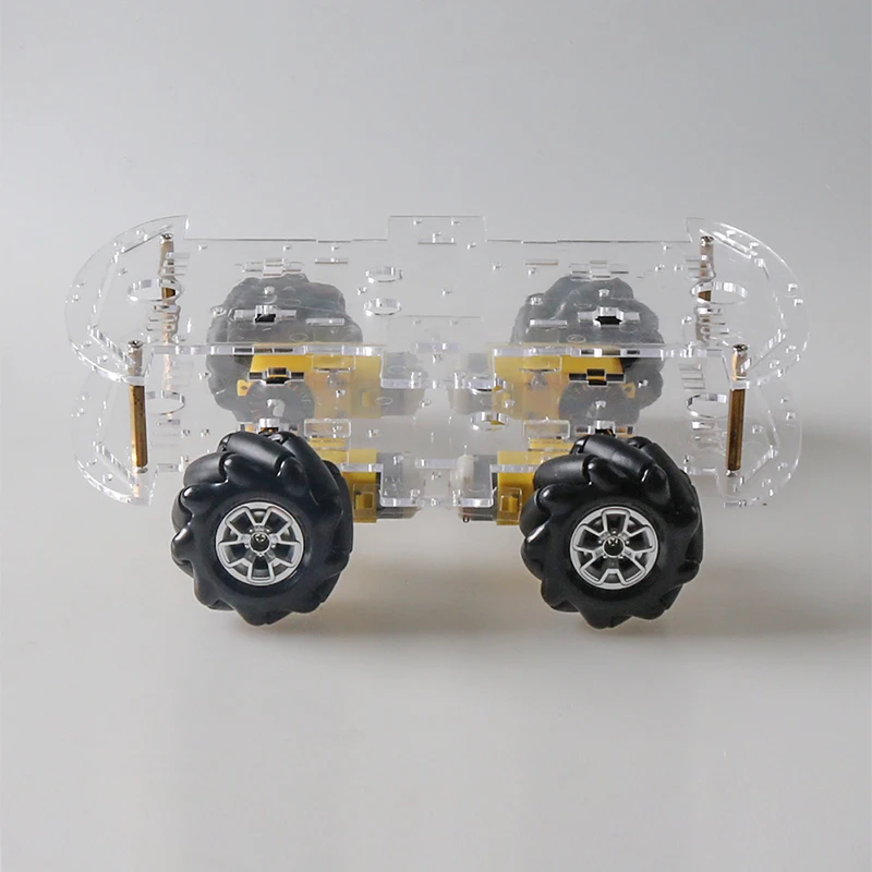 Двойной 4WD 60 мм Mecanum колеса акриловая панель Интеллектуальный робот шасси