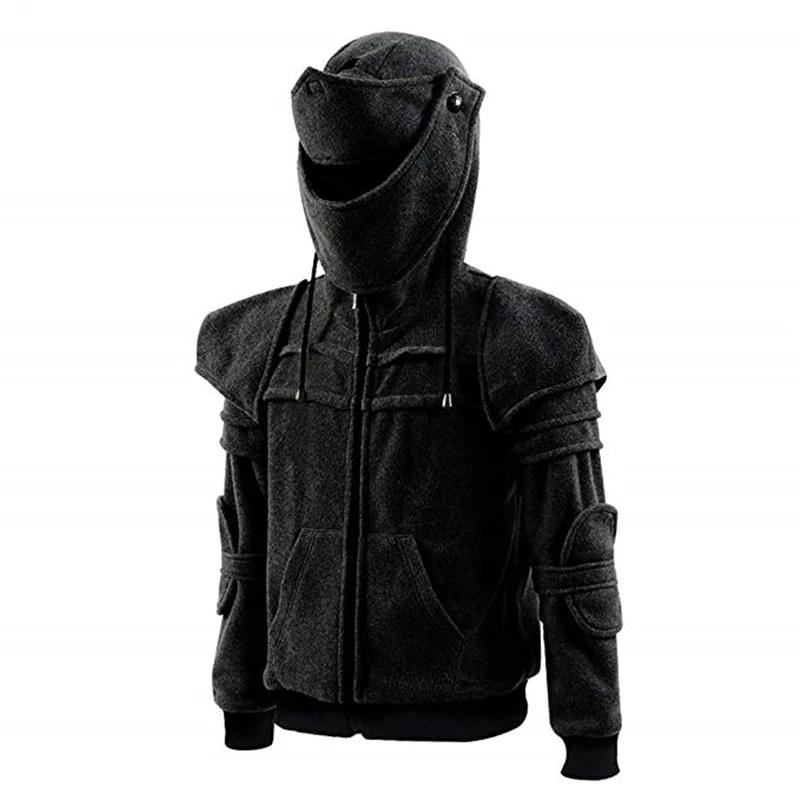 Cossky Kids Knight Hoodie Jacket Medieval Armor Boy Sweatshirt Zipper Coat Cosplay Costume | Тематическая одежда и