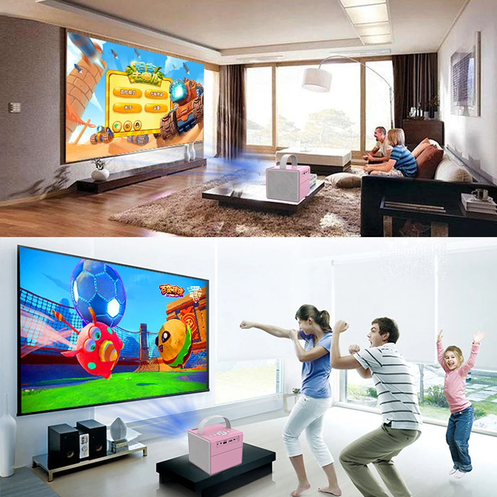 Портативный мини-проектор Q2 проекторы для домашнего кинотеатра поддержка