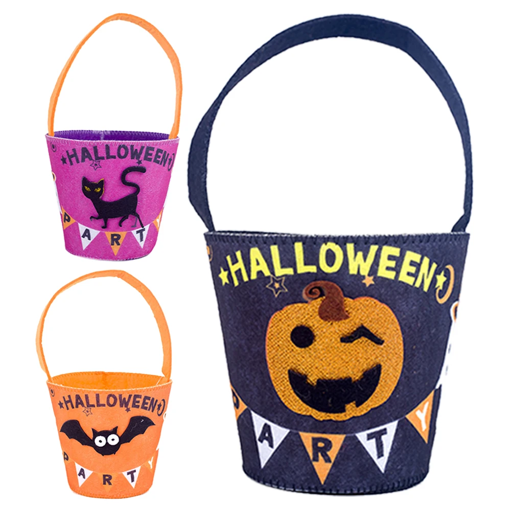 Дети милый Хэллоуин трюк или лечение Портативный конфеты мешок мультфильм